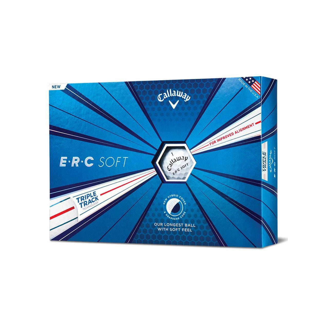 Callaway ERC Soft 19 Triple Track Golf Balls - Premium High Performance Golf Balls for Distance & Control (12 Pack/Dozen) - Perfect for Tournament Play & Practice Sessions