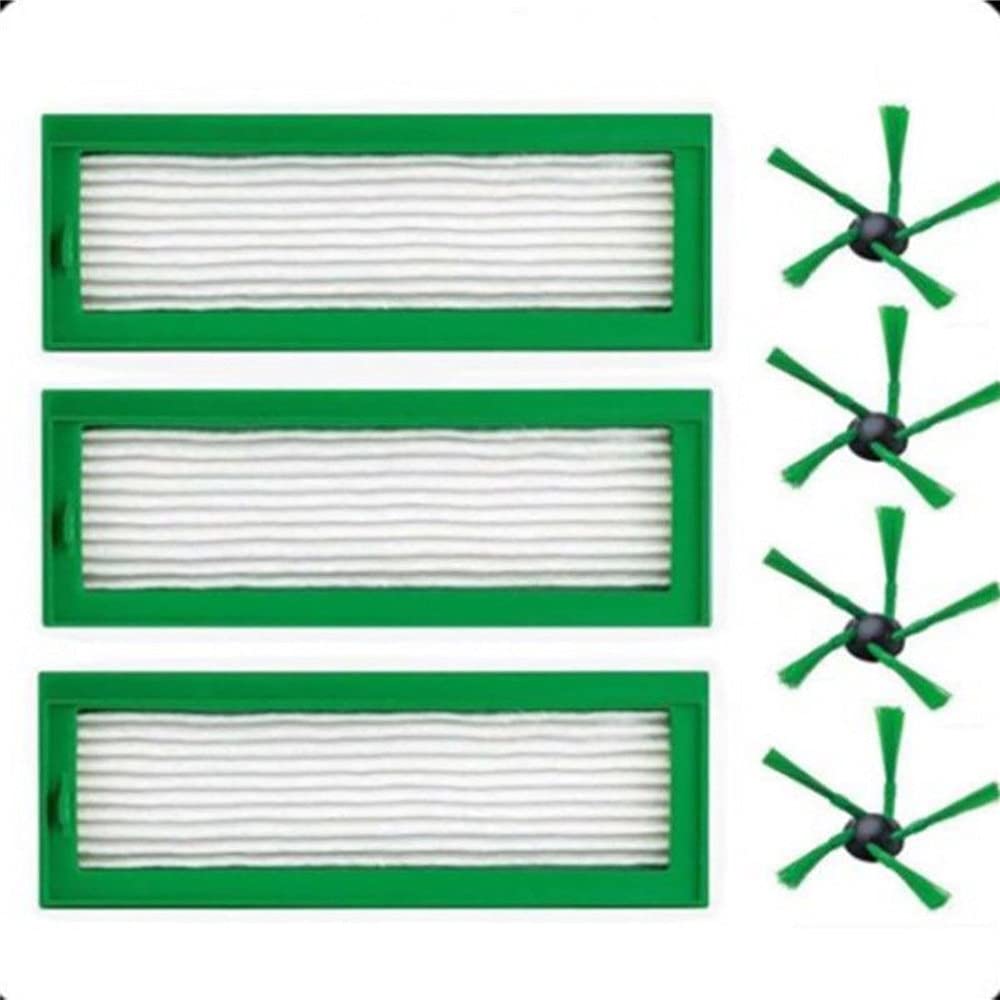 7-Piece Filter & Side Brush Cleaning Kit for Vorwerk Kobold VR200 Vacuum Cleaner Accessories - Replacement Parts for Deep Cleaning Carpets & Hard Floors