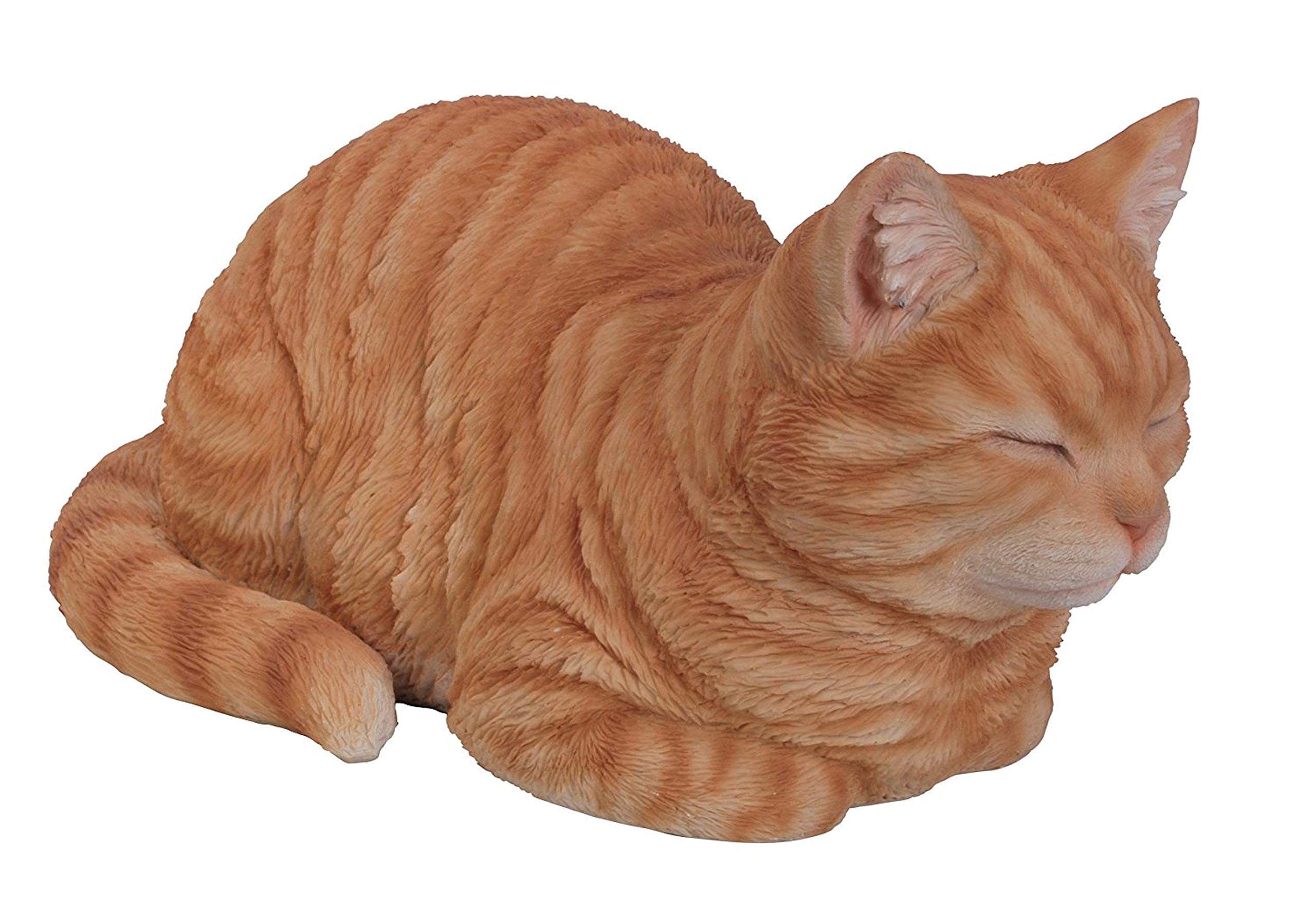 Ginger Dreaming Cat Resin Ornament - Handmade Home Decor for Cat Lovers | Perfect for Bookshelves, Desks & Gift Giving