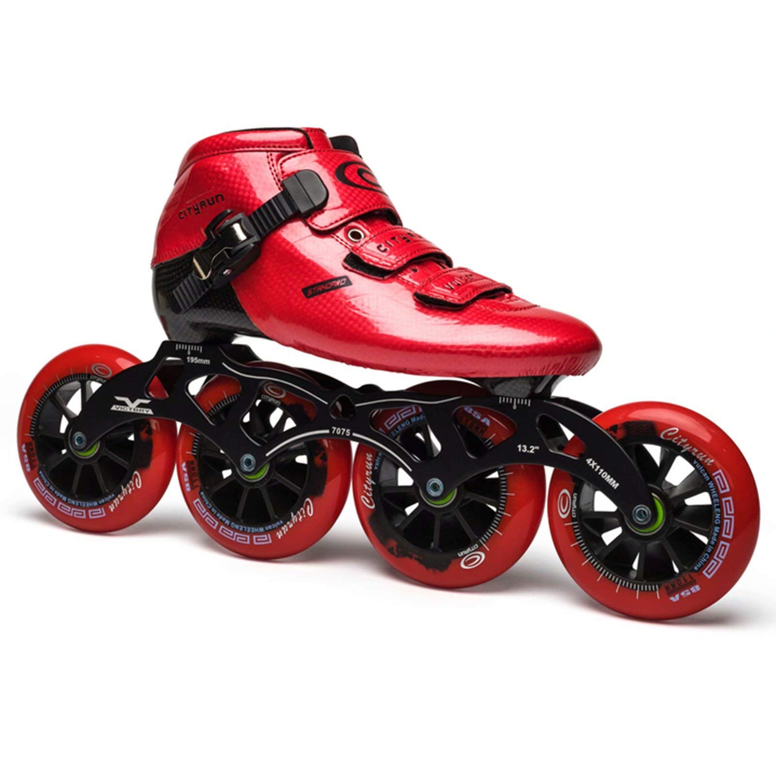 JRY� Professional Carbon Fiber Roller Skates - 4110mm Wheels, Breathable Racing Skates for Adults & Kids | Perfect Gift for Family & Friends | Ideal for Outdoor Sports, Roller Derby & Fitness Training
