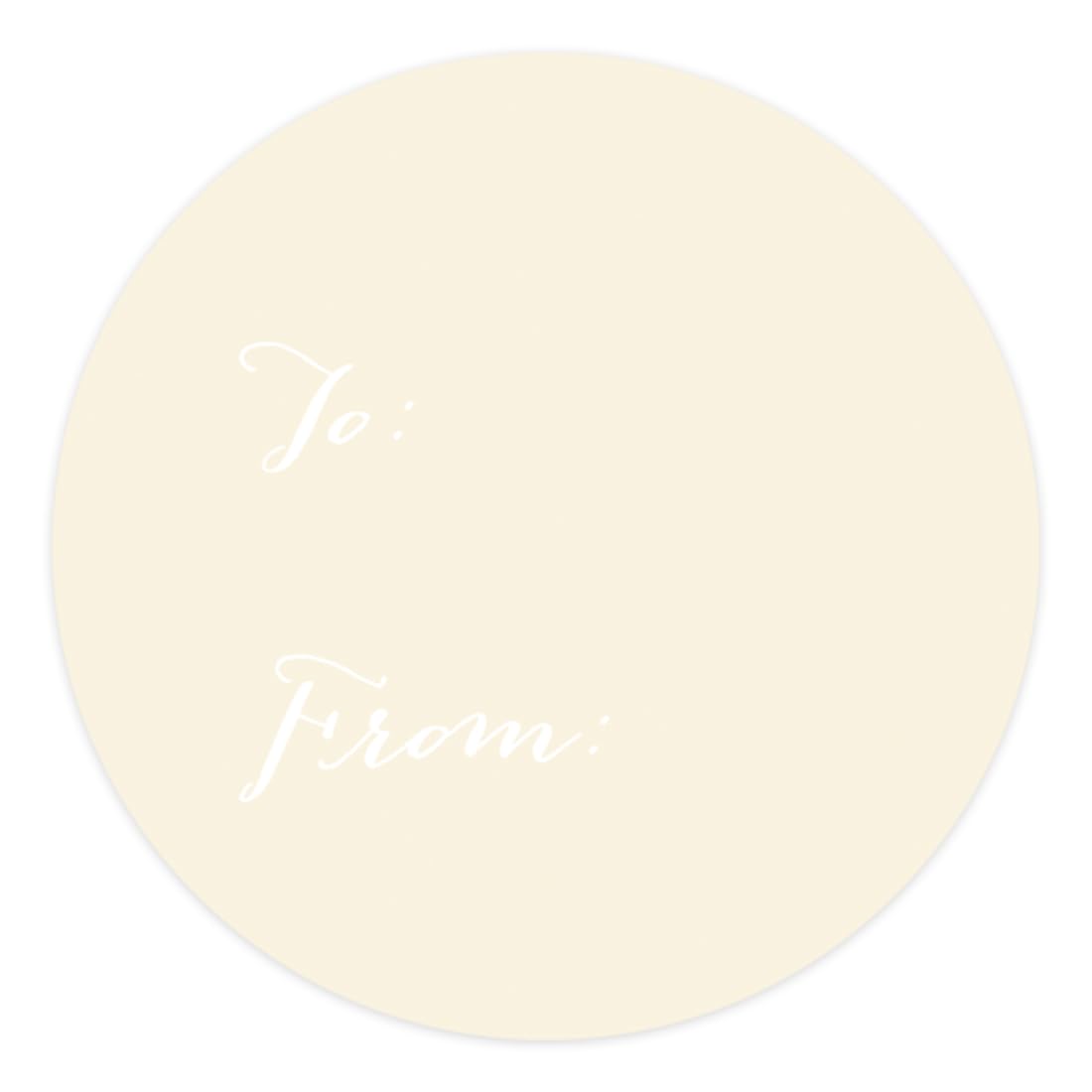 Andaz Press Circle Gift Labels - Whimsical Style To/From Ivory - 40 Pack - Perfect for Birthday, Wedding, Christmas & Party Favors