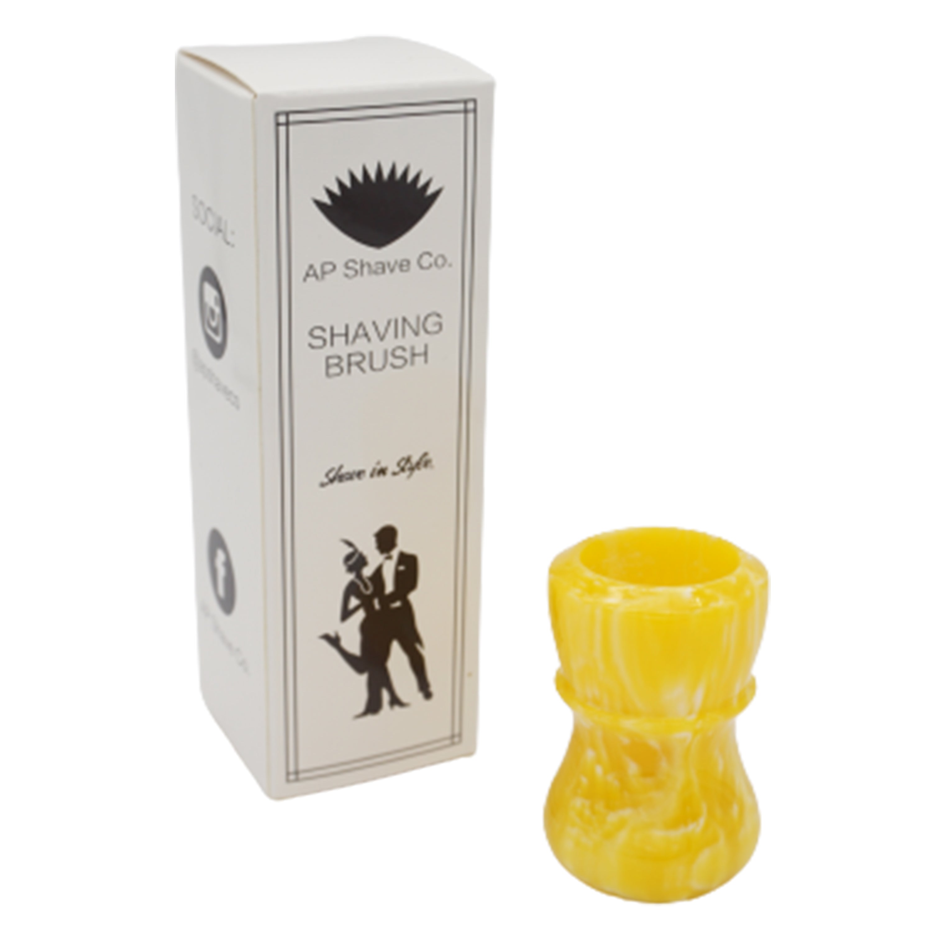 Premium Handcrafted Lemon Drop Shaving Brush Handle - Fits 24mm & 26mm Knots - Perfect for Wet Shaving & Grooming Gifts