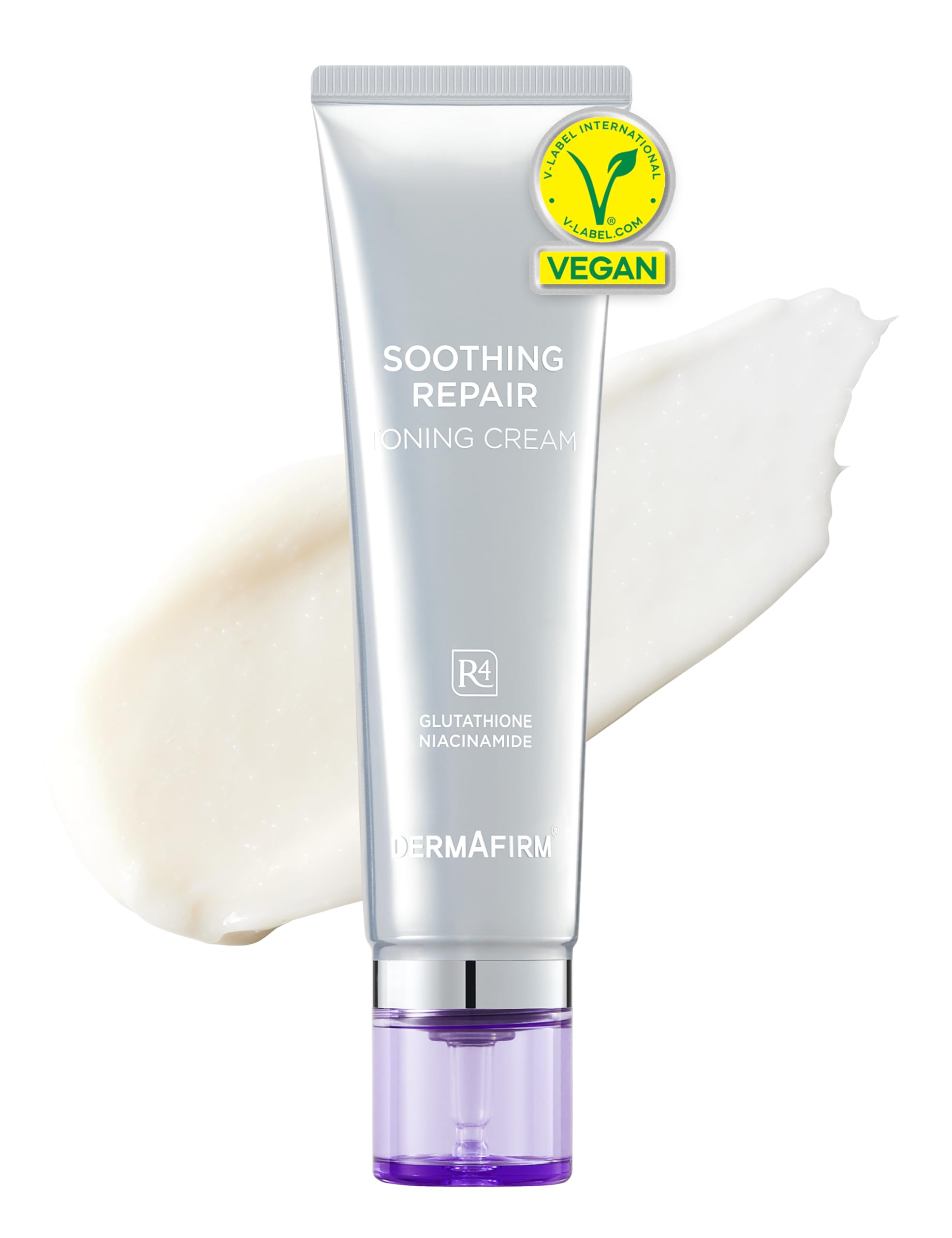 Soothing Repair Toning Face Cream - Korean Skin Care Moisturizer with Niacinamide, Bakuchiol, Glutathione & Hyaluronic Acid - Vegan Anti-Aging Firming Cream for Glowing Skin (1.69 fl oz) - Perfect for Daily Hydration & Nighttime Skincare Routine