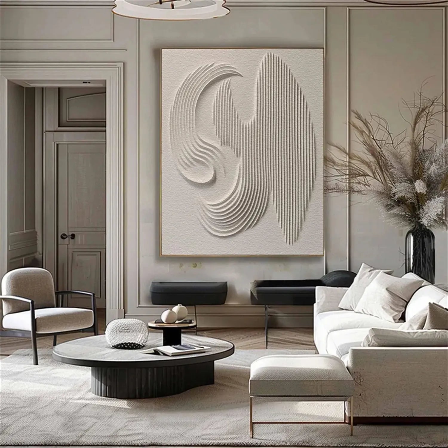 Beige & Brown Abstract Wall Art Print #BB115 - Modern Home Decor for Living Room, Bedroom & Office