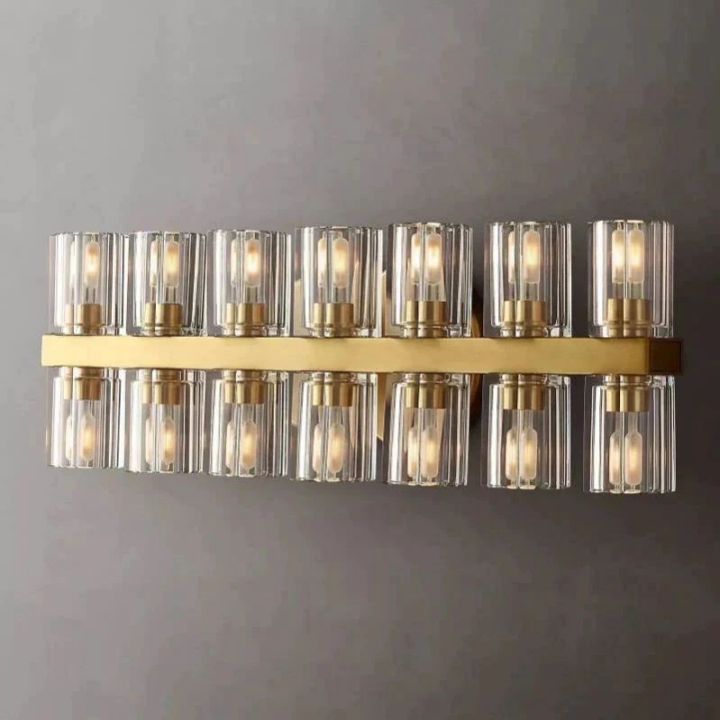 14-Light Aurora Wine Glass Wall Sconce - Elegant LED Lighting Fixture for Dining Room, Bar, and Home Decor