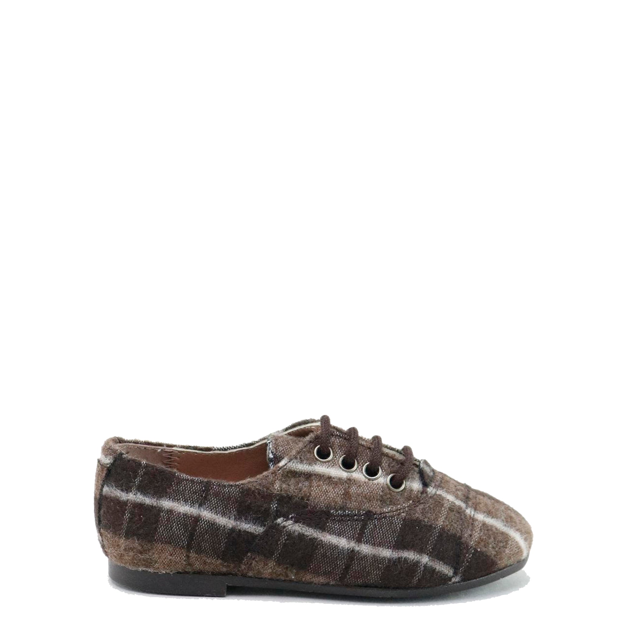 Brown Plaid Lace Oxford Shoes for Women - Vintage Style Wingtip Brogues - Perfect for Office, Wedding & Formal Occasions