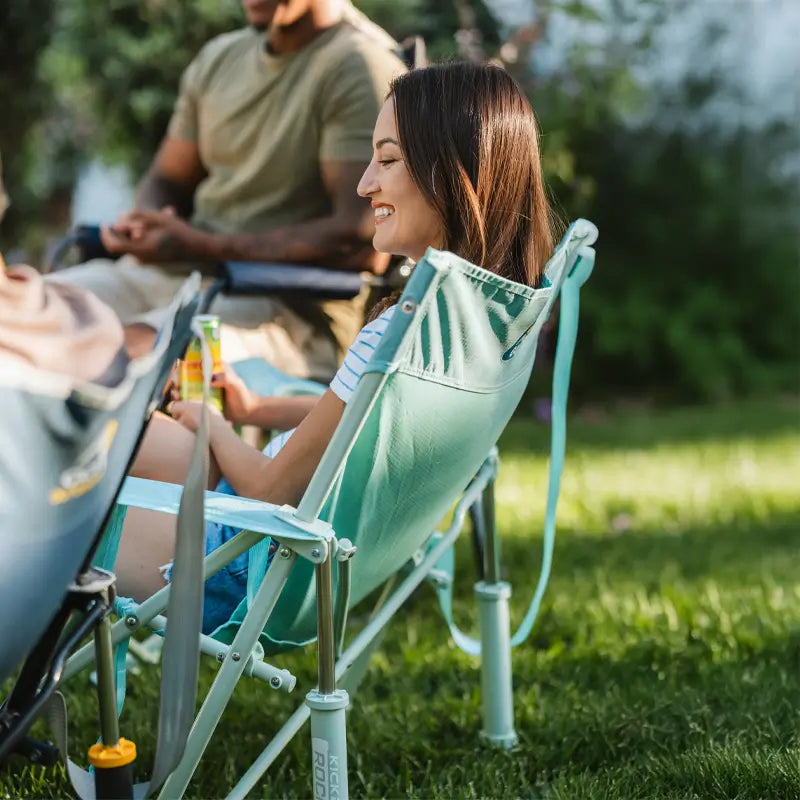 Kickback Rocker™ - Portable Folding Rocking Chair for Outdoor, Camping & Relaxation - Perfect for Patio, Beach, Backyard & Travel