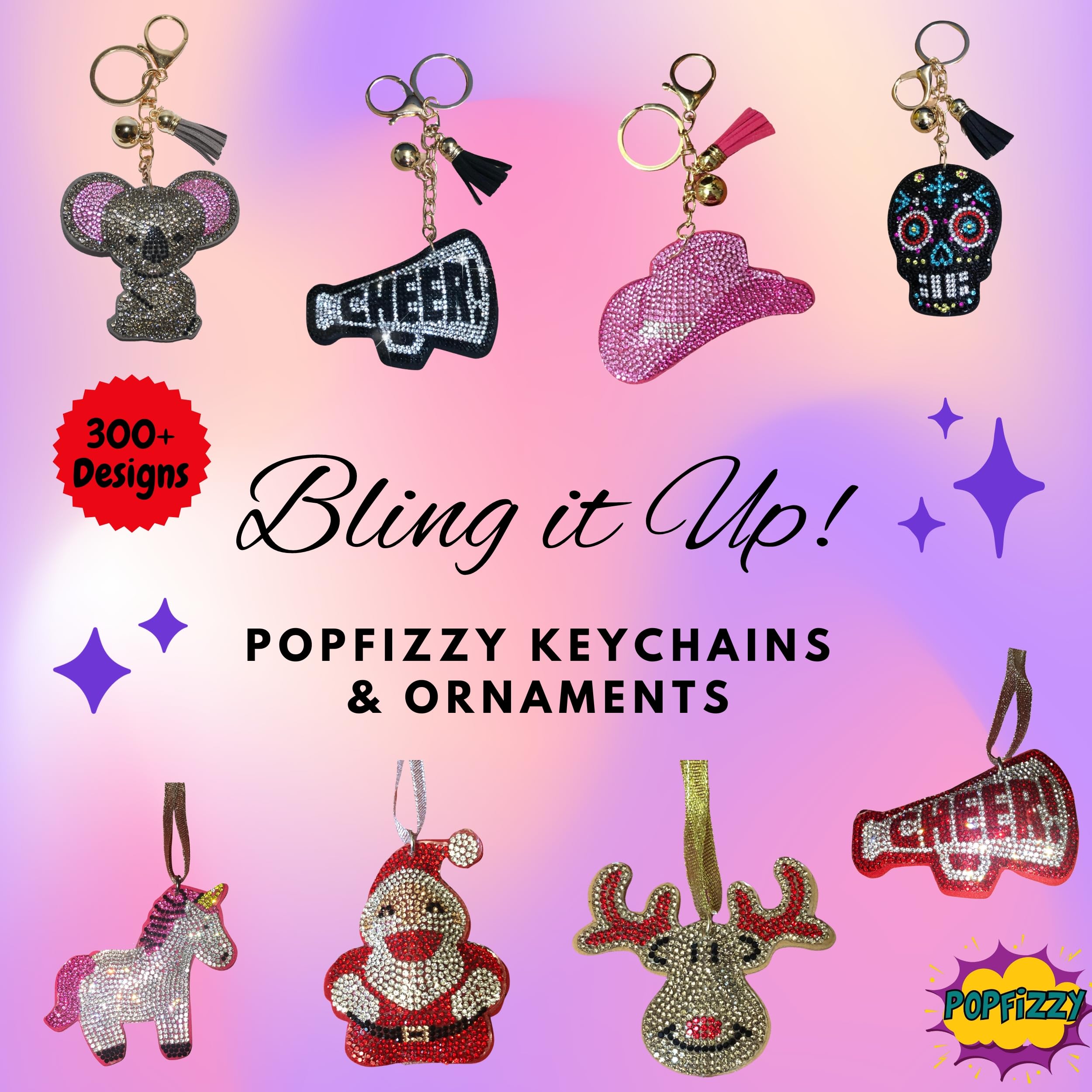 Sparkling Rhinestone Keychain for Women - Elegant Car Keys & Purse Charms - Stylish Handbag Accessories - Perfect for Everyday Use, Gifts & Fashion Statements