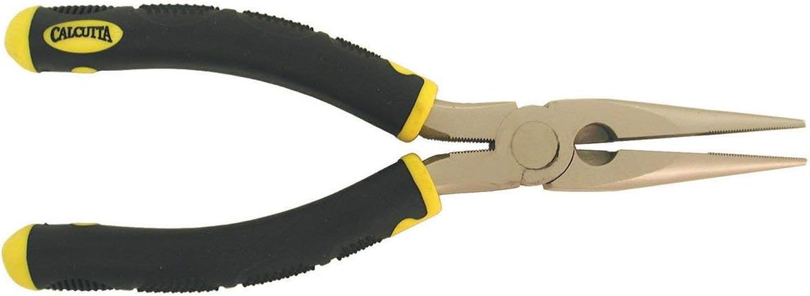 Calcutta Ultra Grip Long Nose Pliers - Professional Precision Needle Nose Pliers for Jewelry Making, Electronics Repair & DIY Crafts - High Carbon Steel with Comfort Grip Handle