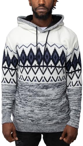 Teal - Colorblocked Pattern Hooded