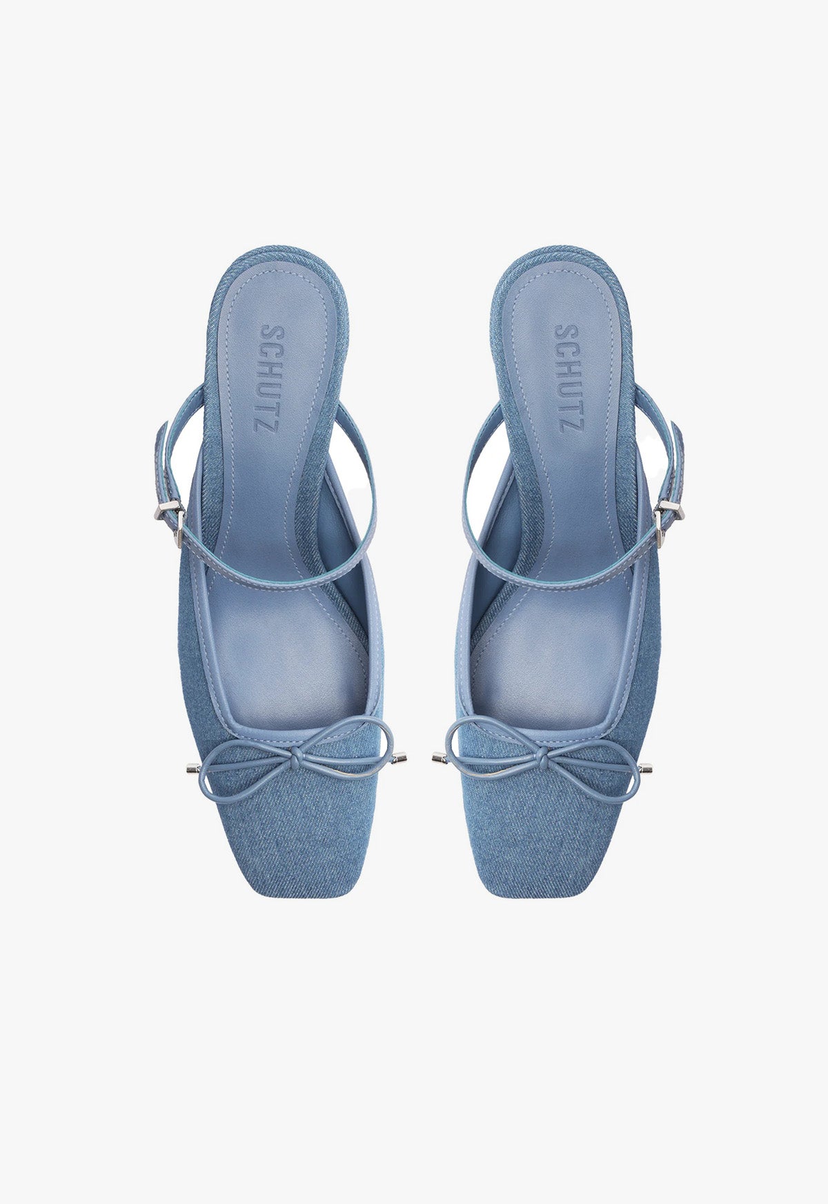 Arissa Women's Denim Block Heel Mule Shoes - Comfortable Slip-On Loafers for Casual Outfits & Everyday Wear