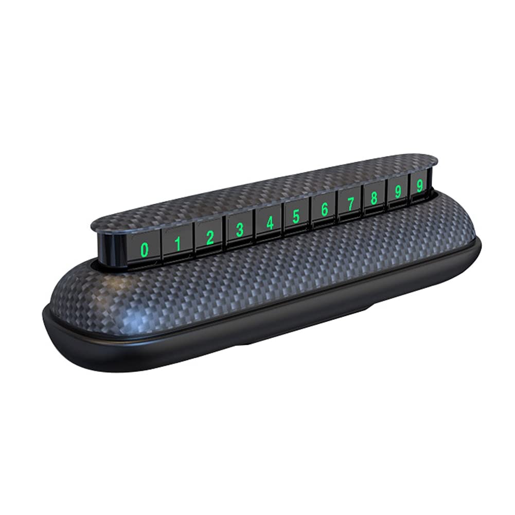 Luminous Temporary Parking Card with Phone Number - Universal Digital Car Sticker for Parking Permits & Auto Interior Accessories | Ideal for Visitor Parking, Emergency Contact Display & Nighttime Visibility
