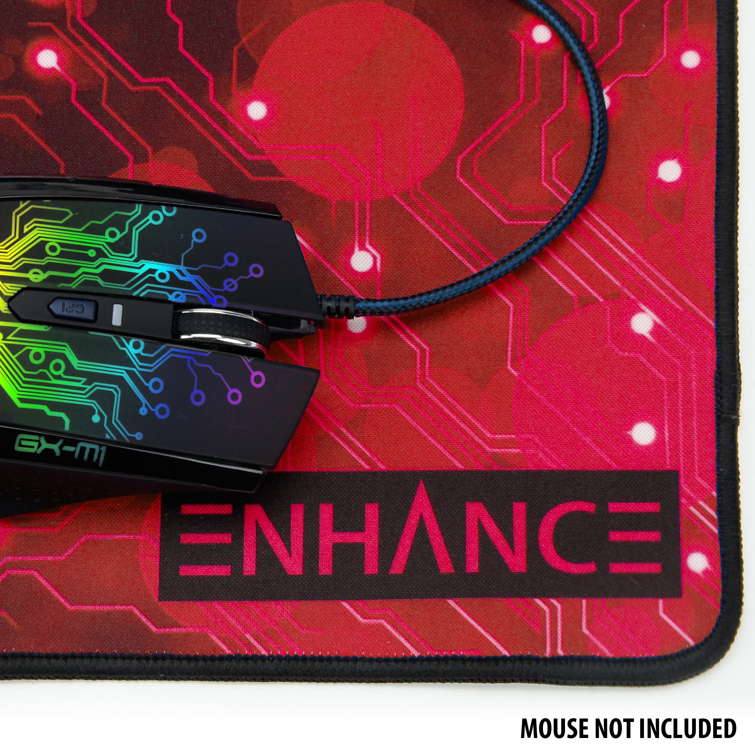 ENHANCE Extra Large Gaming Mouse Pad with Non-Slip Rubber Base - XXL Extended Mousepad for PC, Laptop & Office Work - Perfect for Professional Gamers, Streamers & Esports (Red)