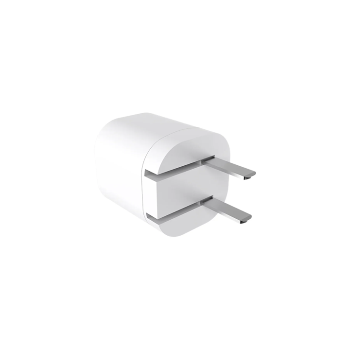 20W USB C Wall Charger with US Plug - QDOS PowerCube Fast Charging Adapter for iPhone, Samsung, Travel & Home Use - White