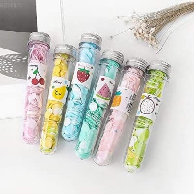 RONFILD Travel-Sized Fruit Scented Perfume Paper Soap Strips - Portable Bottled Soap for Kids, Baby Girls & Boys (6-Pack, Multicolor) - Perfect for Travel, Camping, and On-the-Go Hand Washing