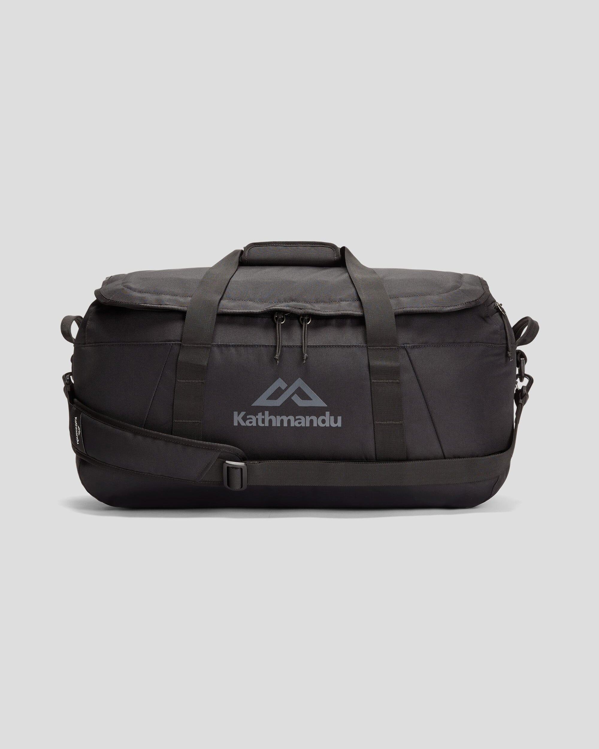 Indus Base 50L Black Stingray Duffle Bag - Large Travel Duffel for Gym, Sports, Weekend Trips & Outdoor Adventures