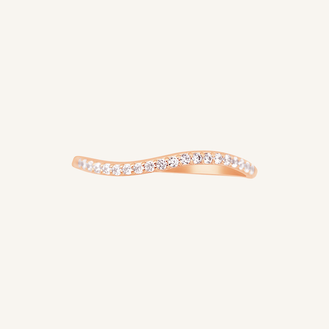 Monroe Pavé Ring - Elegant Sterling Silver Ring with Sparkling Cubic Zirconia Stones for Women | Perfect for Weddings, Anniversaries, and Special Occasions