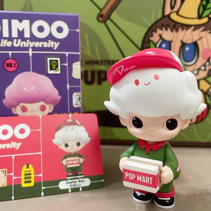 DIMOO Life University Series Courier Boy Collectible Figure - Cute Anime Vinyl Toy for Desk Decor, Gift for Students & Office Workers | Perfect for Display, Gifting & Anime Collections