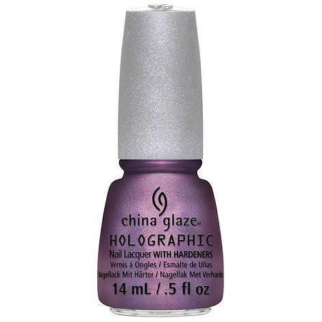 China Glaze Nail Polish - Get Outta My Space #81157 - 0.5 oz Dark Blue Holographic Nail Lacquer for Salon-Quality Manicures at Home or Professional Use