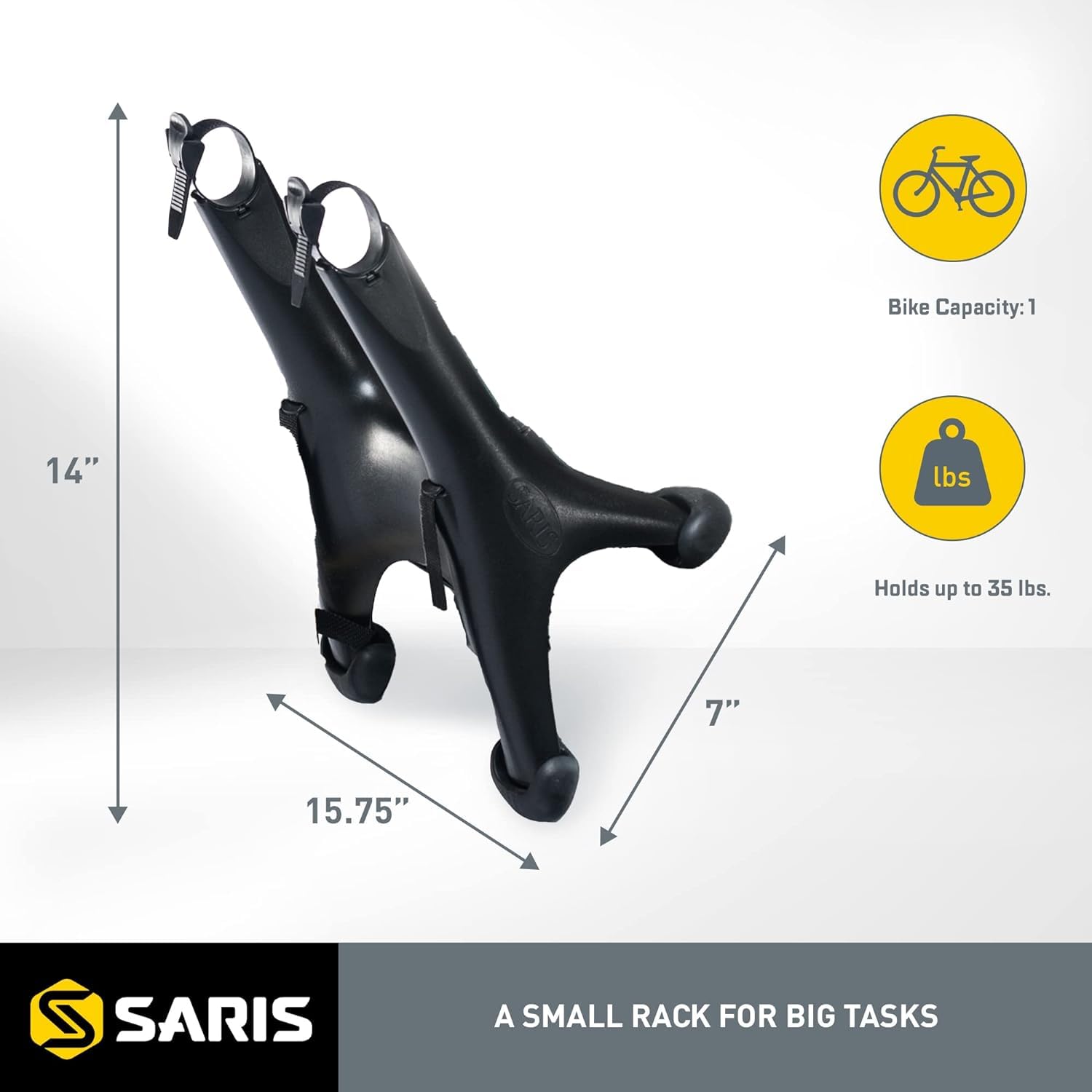 Saris Solo 1-Bike Trunk Rack - Easy Install Bike Carrier with Recyclable Plastic Frame, Rust-Free & Adjustable for Cars, SUVs - Perfect for Road Trips, Commuting & Outdoor Adventures