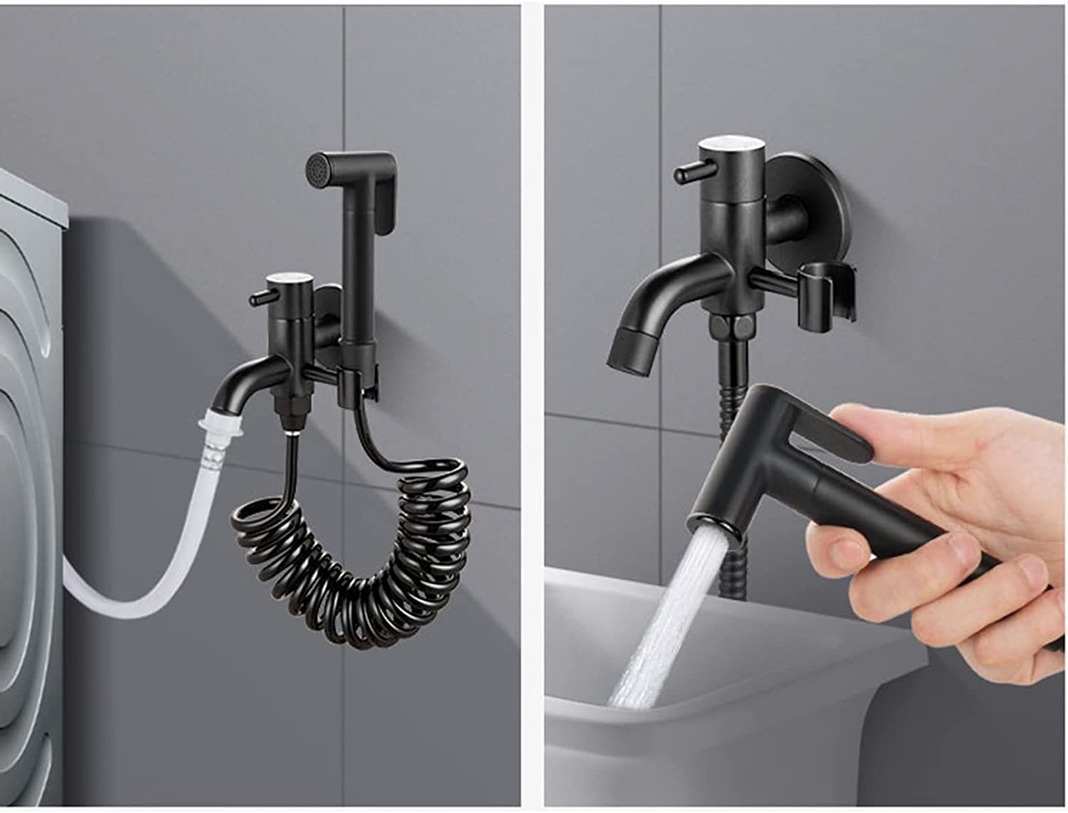 **Premium Brass Handheld Sprayer for Toilet - Adjustable Black Diaper Sprayer with Hose for Feminine Wash, Pet Cleaning & Baby Cloth Rinsing | Portable Bathroom Faucet for Hygiene & Convenience**    *(Perfect for Baby Care, Pet Grooming, Feminine Hygiene & Household Cleaning)*