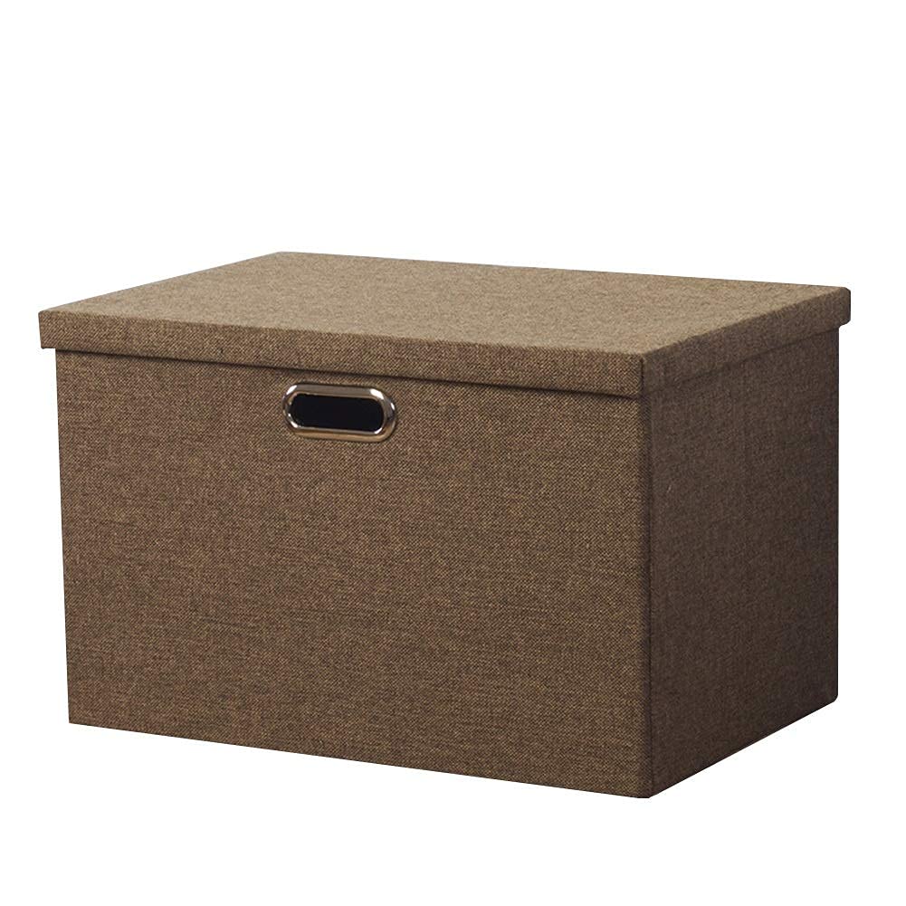 Thickened Foldable Laundry Basket with Handles - Large Clothes Storage Bin for Home Organization (48x32x30cm Beige) | Perfect for Bedroom, Closet & Laundry Room Storage Solutions