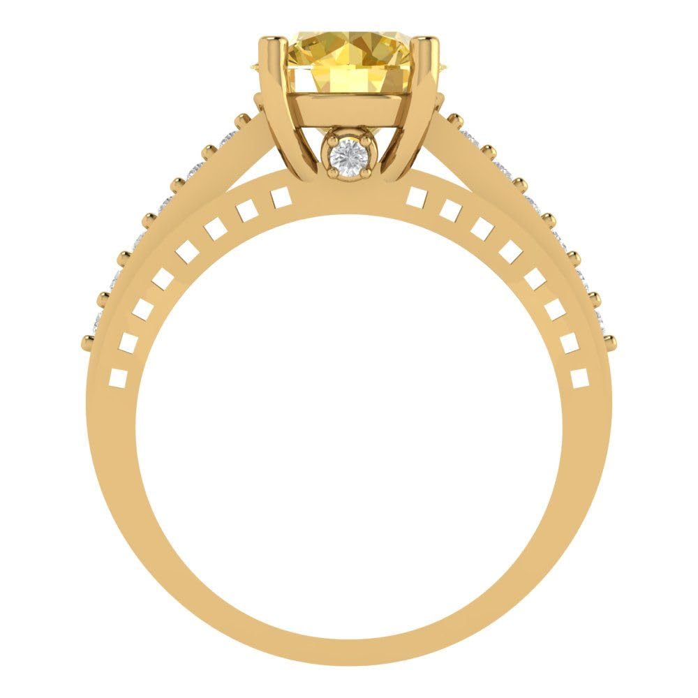 2.21ct Natural Yellow Citrine Ring 18K Gold for Engagement & Wedding