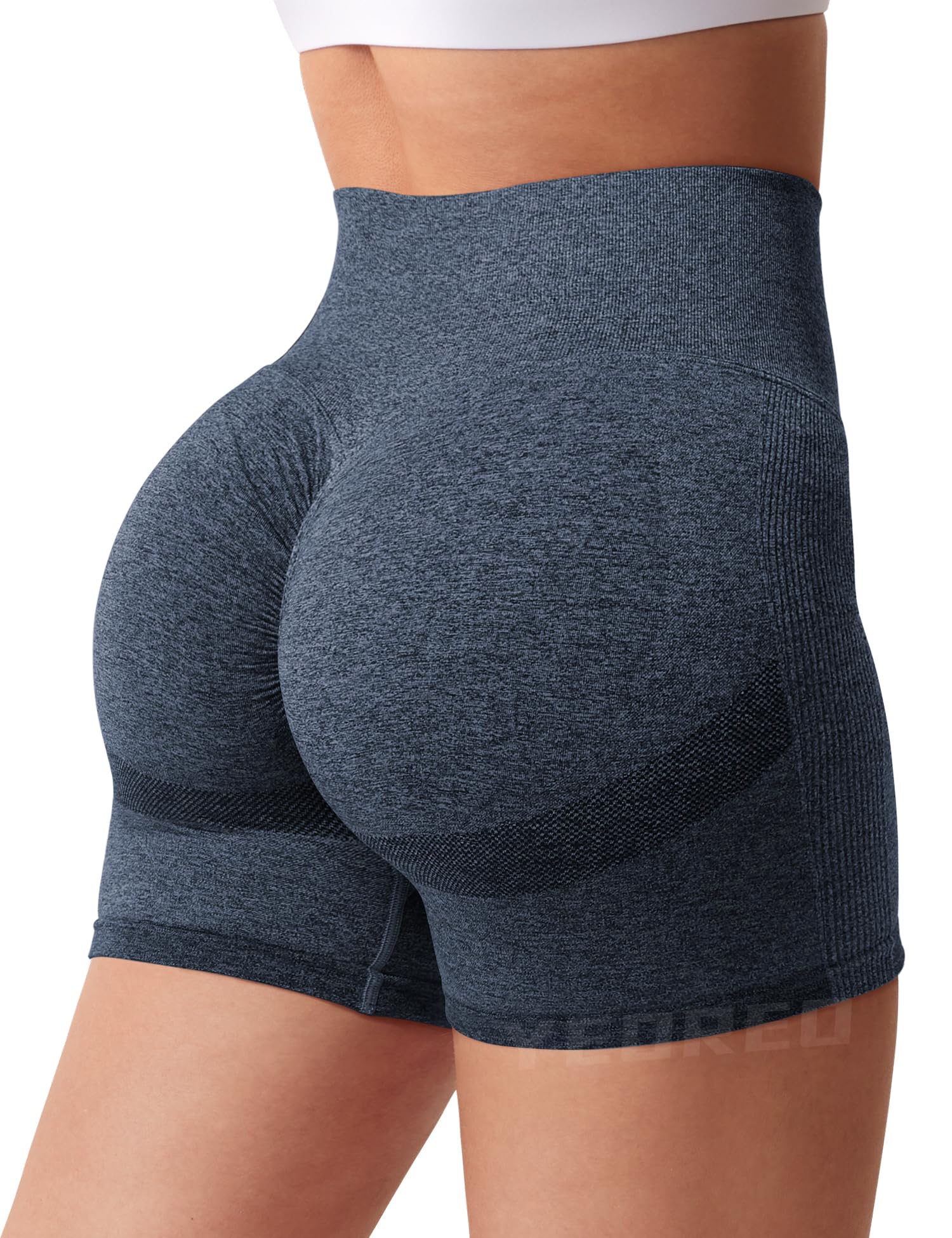 YEOREO High Waist Yoga Shorts for Women - Seamless Workout Gym Cycling Shorts with Contour Fit - Perfect for Yoga, Running, Gym & Outdoor Activities