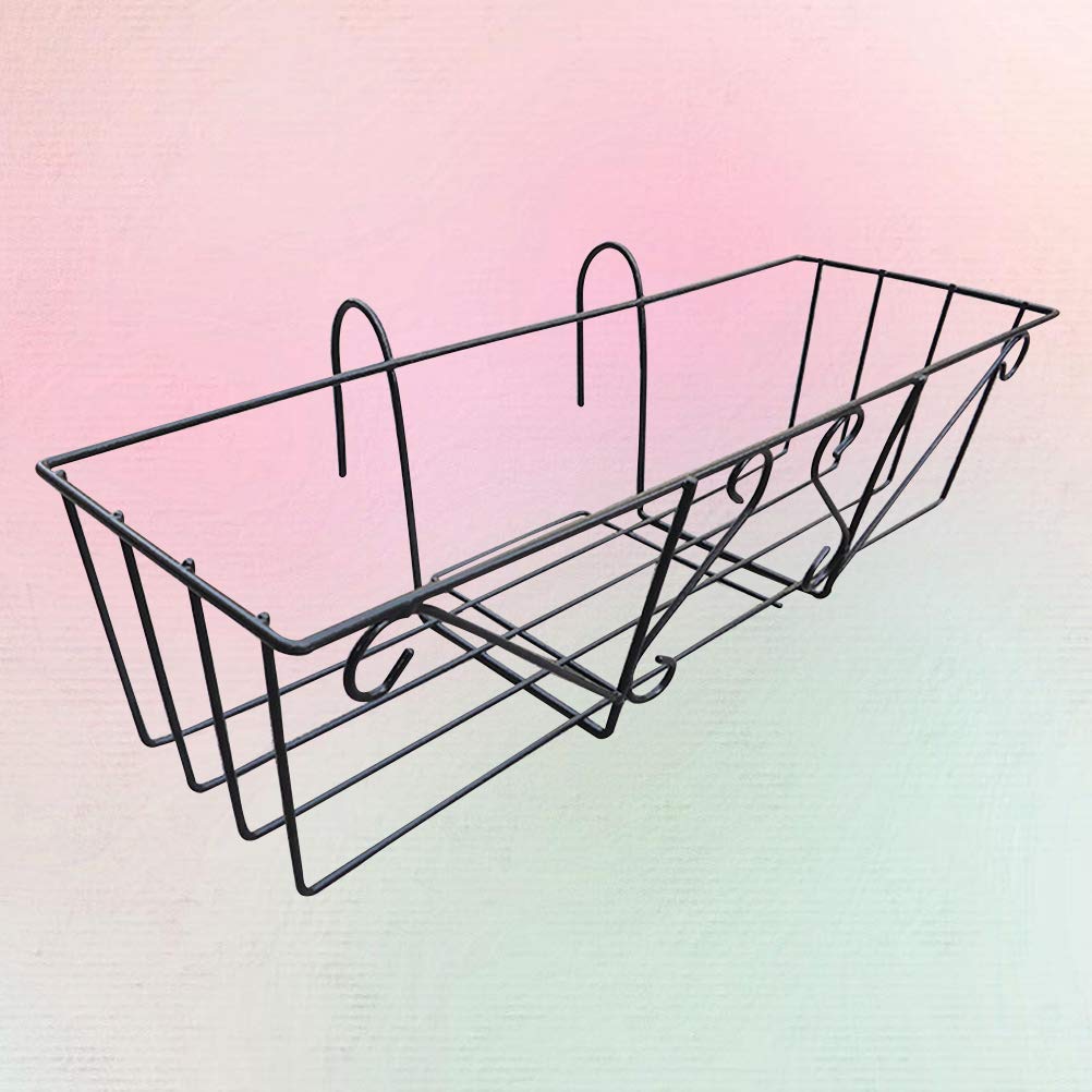 Hemoton Heavy Duty Hanging Balcony Plant Bracket - Adjustable Pot Holder Stand for Railing, Deck & Patio - Perfect for Flowers, Herbs & Small Plants - Outdoor Garden Accessories