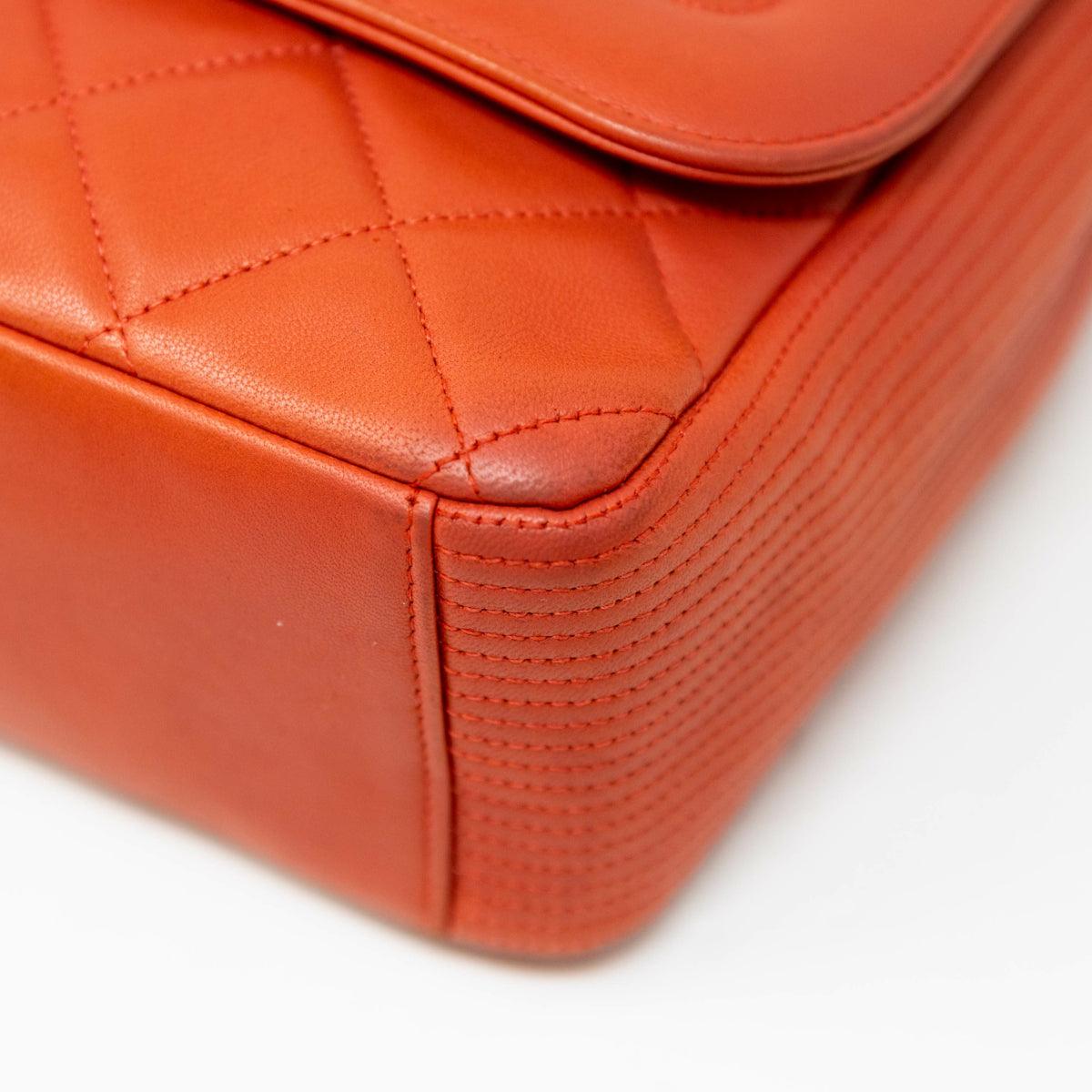 Chanel Red Large Coco Rider Flap Bag - Genuine Leather Designer Handbag for Women | Perfect for Parties, Date Nights & Luxury Fashion Accessories