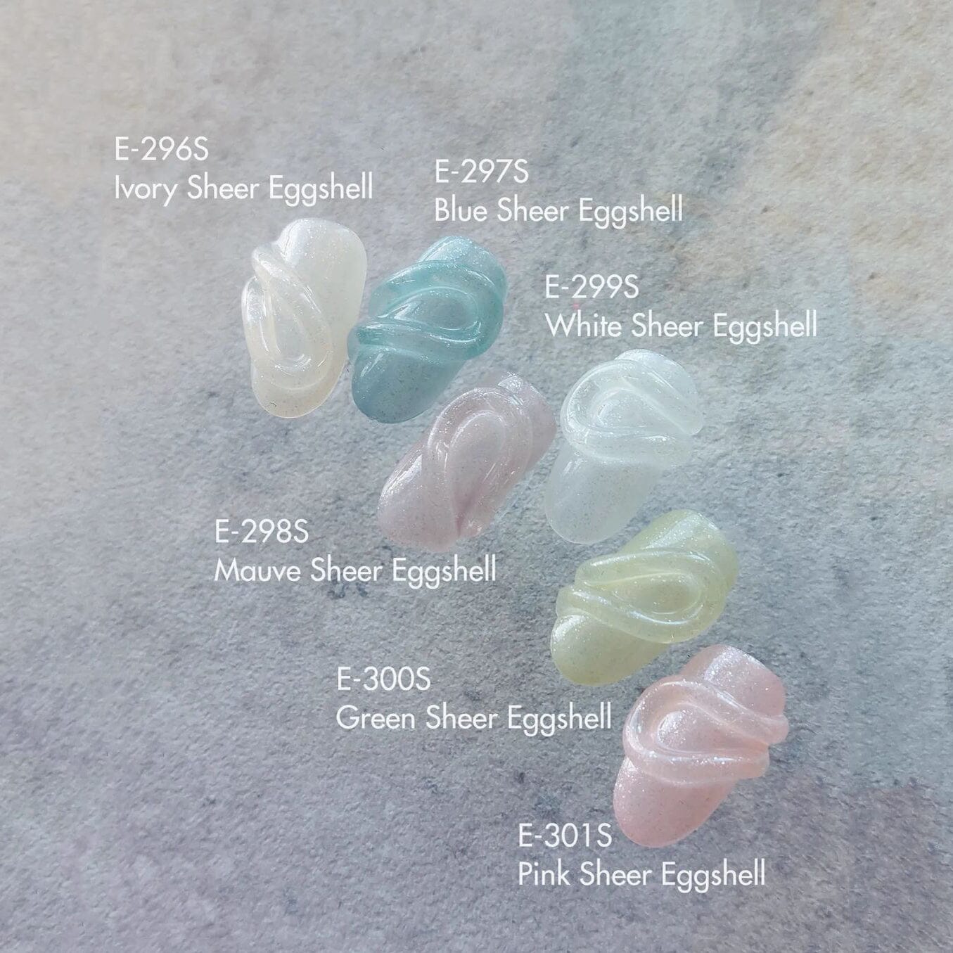 Kokoist E 296S Ivory Sheer Eggshell Nail Polish - Long Lasting Gel Polish for Salon & Home Manicures - Perfect for Weddings, Parties & Everyday Wear