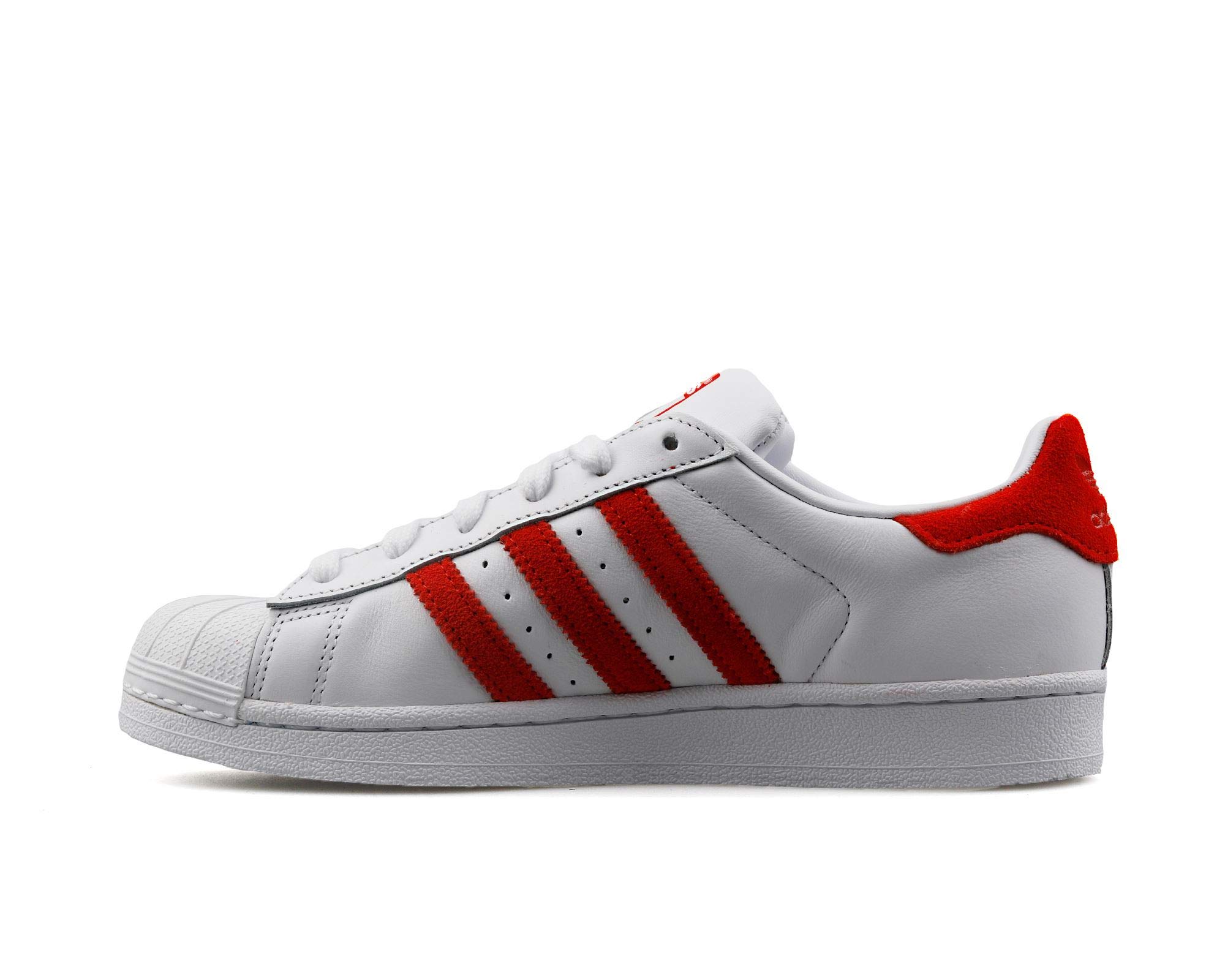 adidas Men's Superstar Sneakers | Classic White Leather Low-Top Shoes with Shell Toe | Casual Wear, Street Style & Everyday Comfort