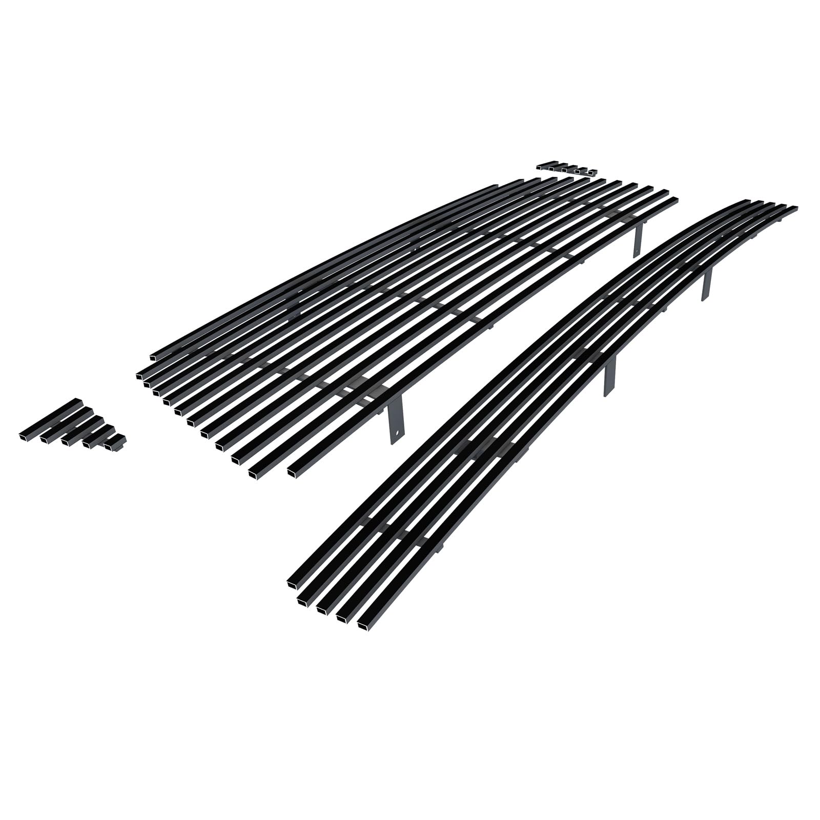 APS Compatible Black Billet Front Grill Grille Insert Combo T87979H for Toyota Tacoma 2005-2011 - Upper & Lower Bumper Replacement - Off-Road & Street Style Upgrade