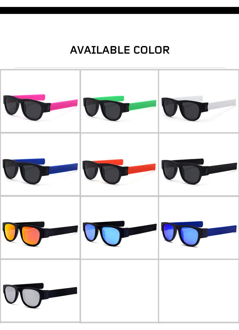 Reki Premium Unisex Polarized Foldable Sunglasses - Trendy Stylish UV Protection Shades for Men & Women - Perfect for Driving, Beach, and Outdoor Activities