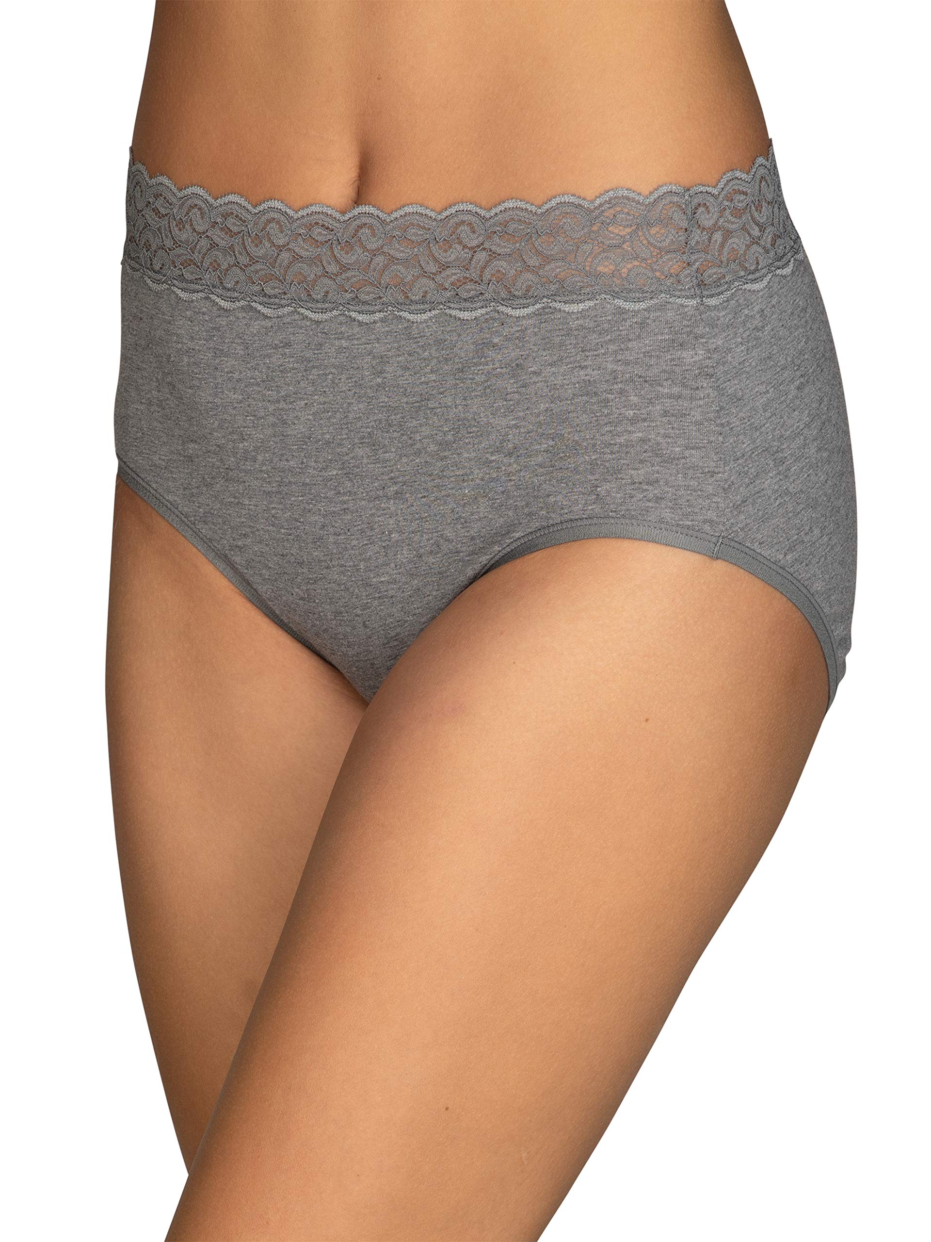 Vanity Fair Women's Flattering Lace Cotton Stretch Panties - Comfortable Underwear for Everyday Wear, Work & Special Occasions