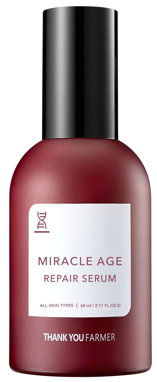 THANKYOU FARMER Miracle Age Repair Serum 60ml - Hydrating Anti-Aging Face Serum for All Skin Types | Korean Skincare for Daily Youthful Glow