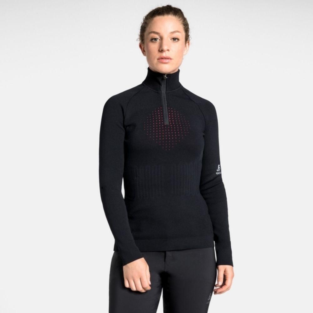 Odlo Thermic Women's Heated Thermal Base Layer for Skiing & Winter Sports - Warm & Comfortable Cold Weather Underwear for Outdoor Activities