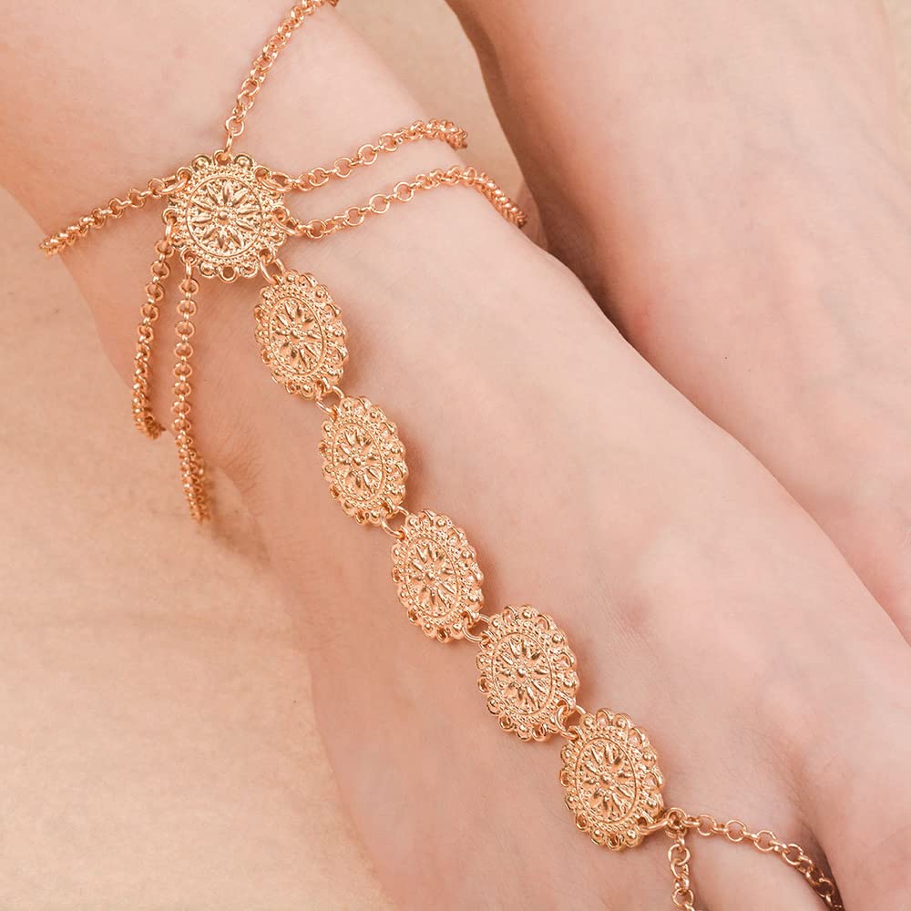 Bohemian Coin Body Chain for Women - Sexy Layered Back Necklace Jewelry, Bikini Harness Accessories for Beach, Festival & Summer Outfits