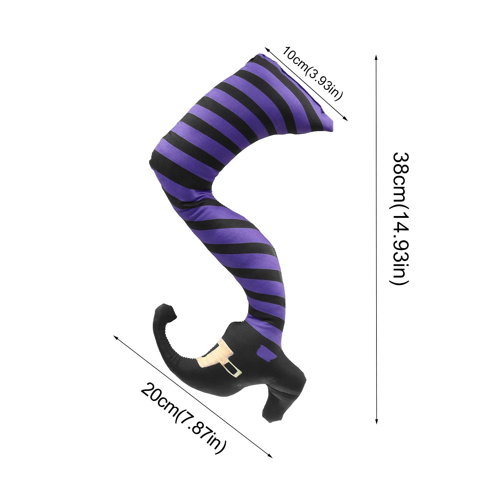Halloween Wicked Witch Legs Prop - Purple Witch Decorations for Outdoor, Lawn & Yard - Scary Halloween Witch Legs for Party, Home & Garden Decor - Perfect for Halloween Parties, Haunted Houses & Spooky Yard Displays