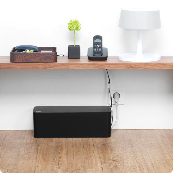 Bluelounge Cablebox - Cable Management Organizer for Desk & Home Office - Tidy Up Wires, Cords & Chargers for Neat Workspace Setup