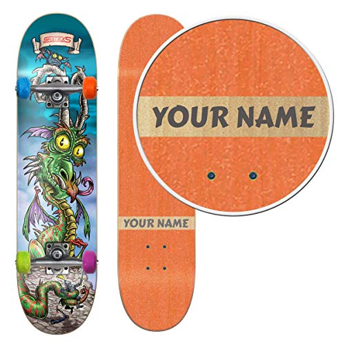 Orange Grip Tape / Multi-Color Wheels