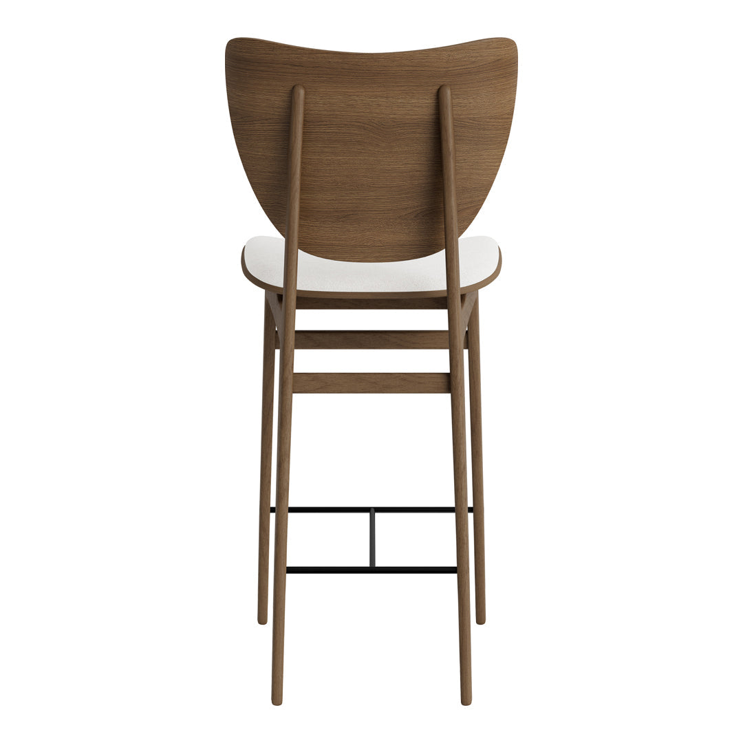Elephant Counter Chair - Upholstered Bar Stool with Back Support for Kitchen Island, Breakfast Nook & Home Decor