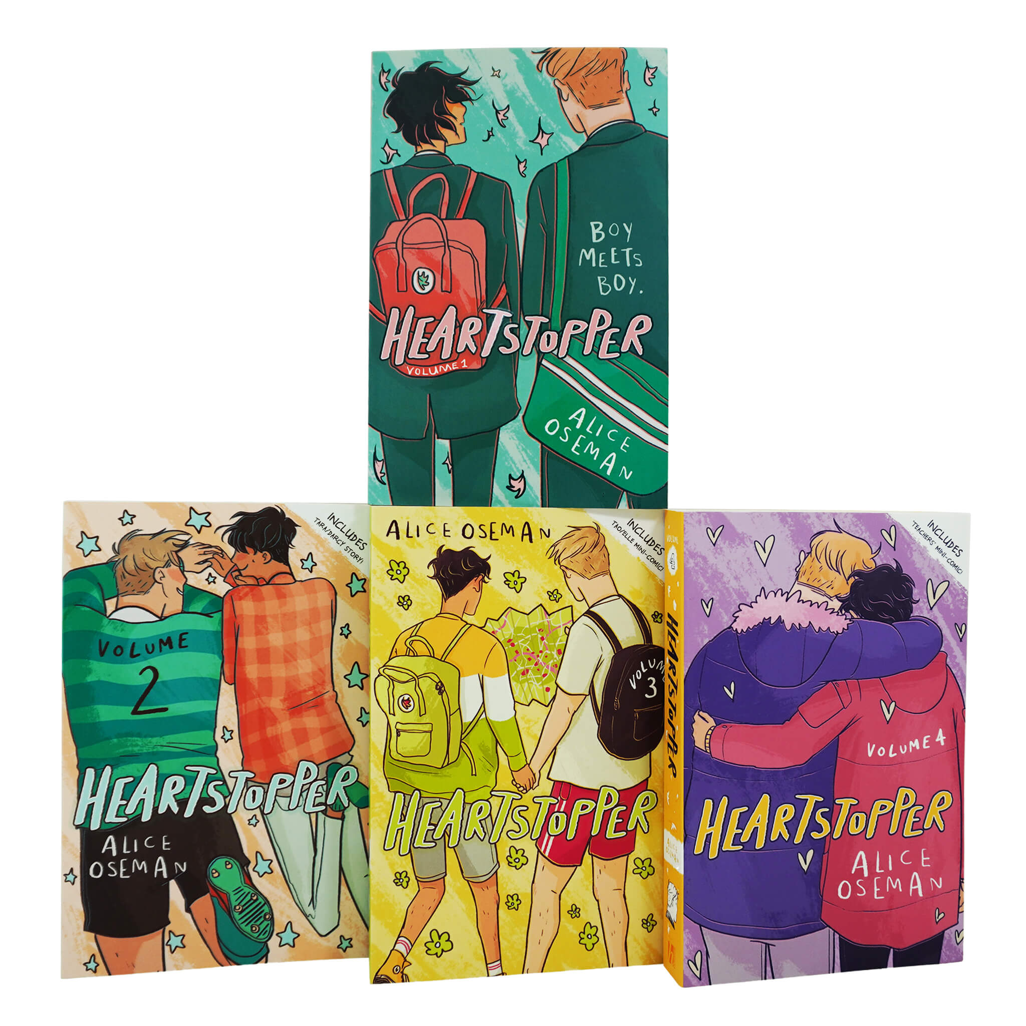 Heartstopper Series by Alice Oseman - 10 Book Set for Teens Age 13+ | Paperback Edition | Perfect for YA Readers, LGBTQ+ Fiction Fans & Book Club Discussions