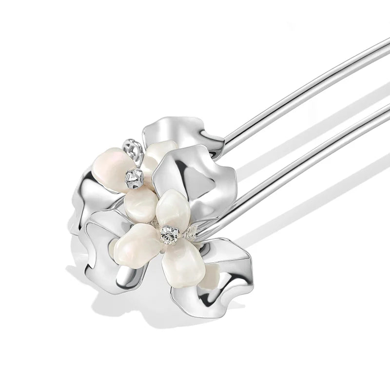 Freesia Hair Stick - Elegant Wooden Hair Pin for Women, Perfect for Updos, Buns & Braids - Great for Weddings, Parties & Everyday Use