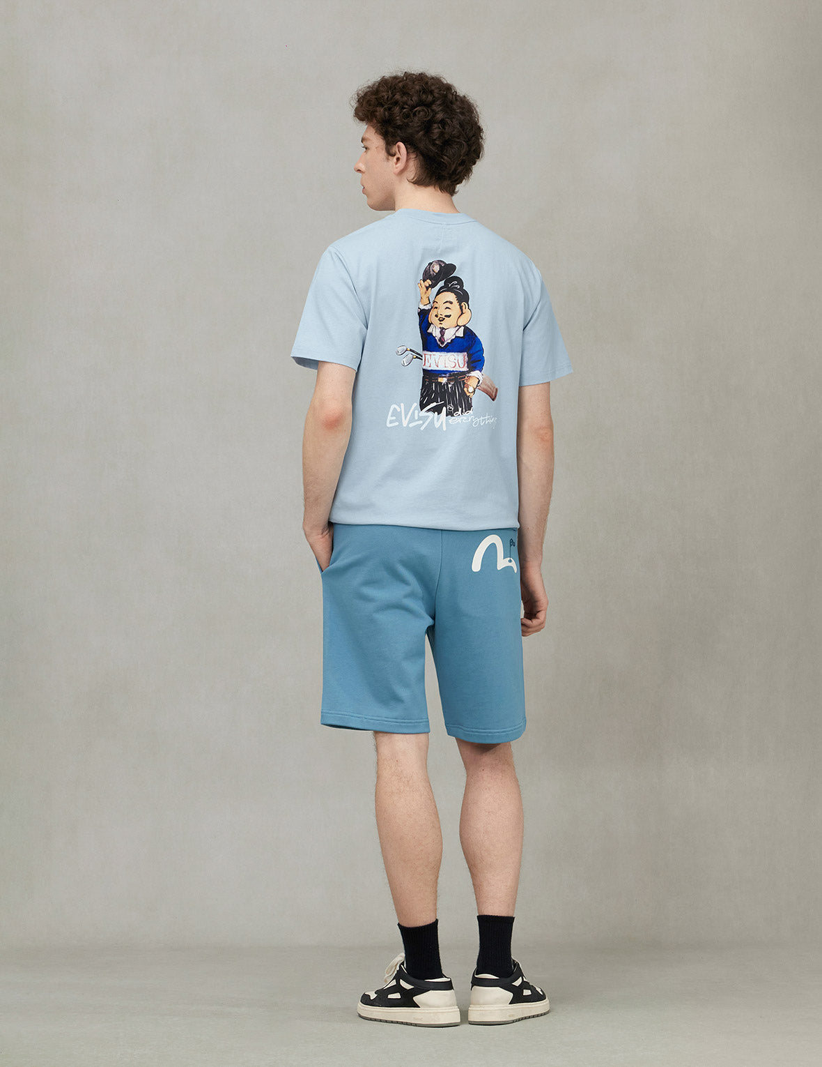 Seagull & EVISU Flag Print Regular Fit Sweatshorts - Comfortable Casual Shorts for Men | Perfect for Gym, Running, Lounge & Streetwear Fashion