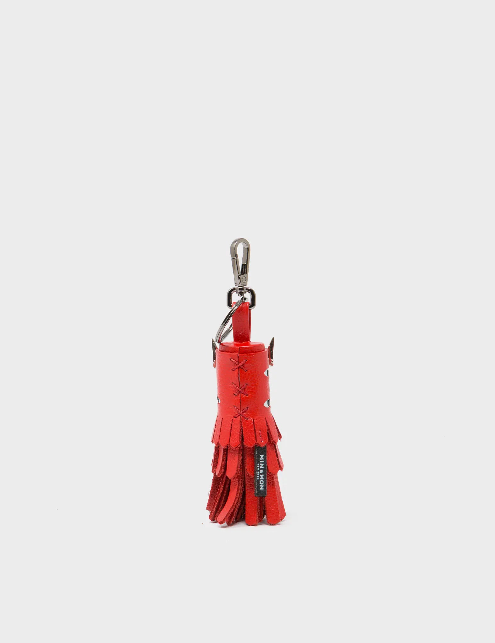 Oliver The Ox Charm - Poppy Red Leather Keychain for Keys, Bags & Gifts | Durable & Stylish Ox Keyring for Everyday Use
