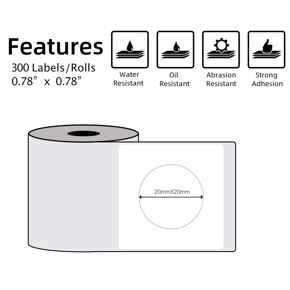 Phomemo M110S Bluetooth Thermal Label Printer - 20x20mm Label Maker for Barcode, Clothing & Jewelry | Compatible with Android & iOS | Perfect for Retail Stores, Mailing Services & Small Business Organization (Orange)