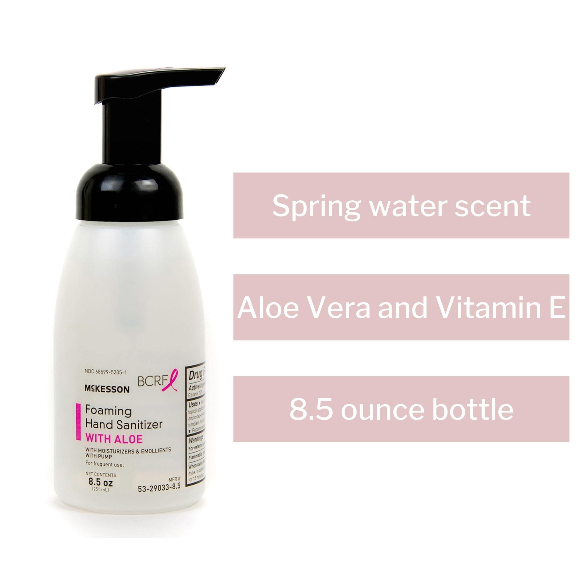 McKesson Foaming Hand Sanitizer with Aloe Vera, 8.5 oz Pump Bottle (Pack of 24) - Alcohol-Based Sanitizing Gel for Clean Hands - Ideal for Home, Office, School, Travel & Healthcare Facilities
