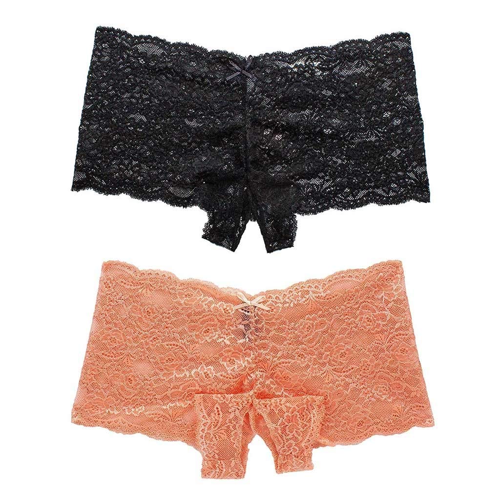 ZEFOTIM 2-Piece Lace Lingerie Set for Women - Sexy Plus Size Underwear with Open Crotch & Bowknot Design - Perfect for Valentine's Day, Bridal Shower & Romantic Nights