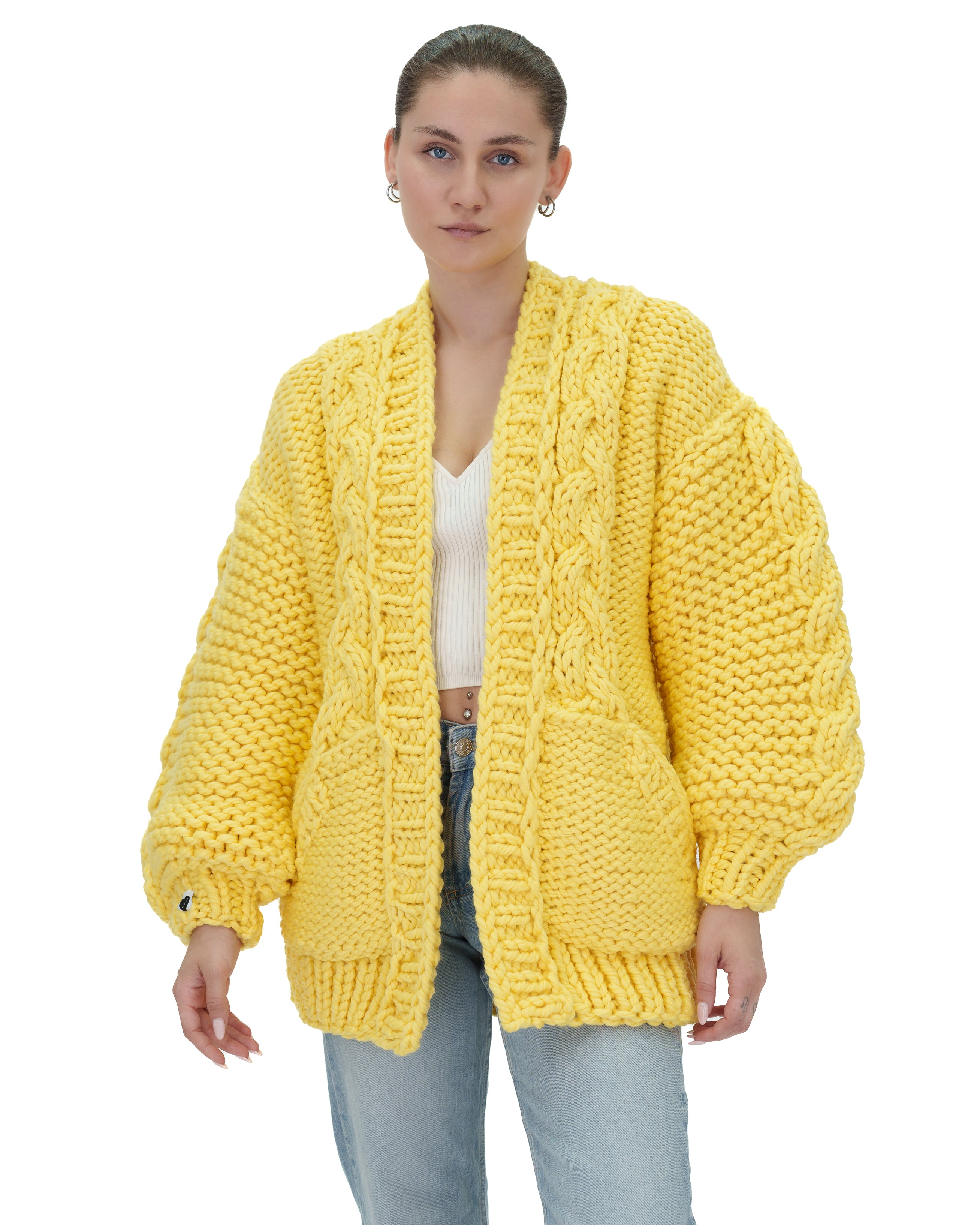 Stylish Braided Pocket Cardigan for Women - Soft Knit Open Front Sweater | Perfect for Fall, Winter & Layering Outfits